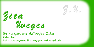 zita uveges business card